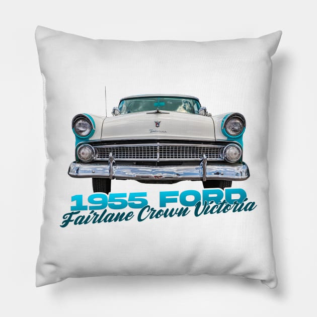 1955 Ford Fairlane Crown Victoria Pillow by Gestalt Imagery