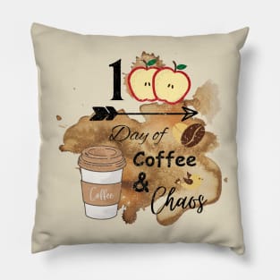 100 Days of Coffee & Chaos Pillow