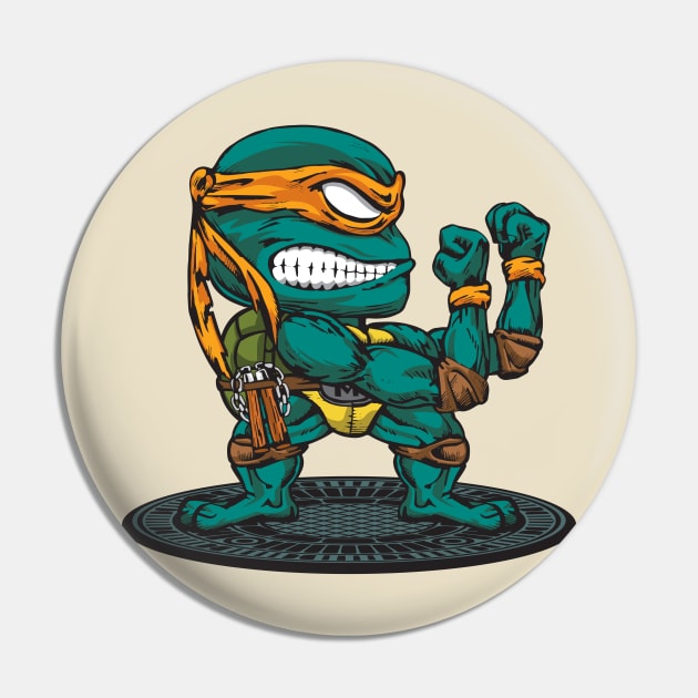 FIGHTING TURTLE MICHAELANGELO Pin by MatamorosGraphicDesign