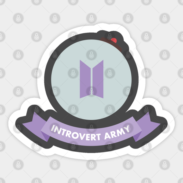 Bts Introvert Army Logo Bts Autocollant Teepublic Fr