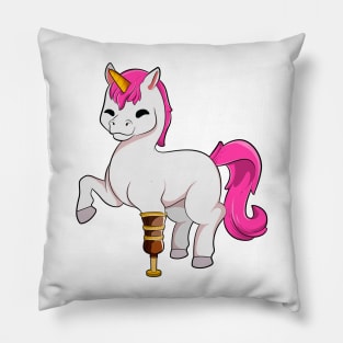 Unicorn with prosthetic leg Pillow