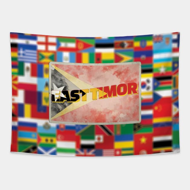 East Timor Vintage style retro souvenir Tapestry by DesignerPropo