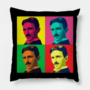 Genius Nikola Tesla Popart Geek Gifts Pillow