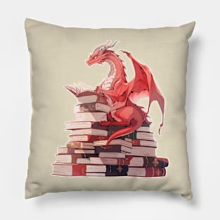 Book Dragon Fantasy Pillow