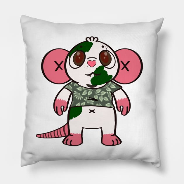 lab rat 12 Pillow by Blue Afro