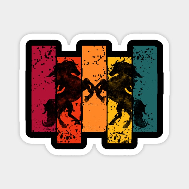 Colourful Horse Magnet by Imutobi