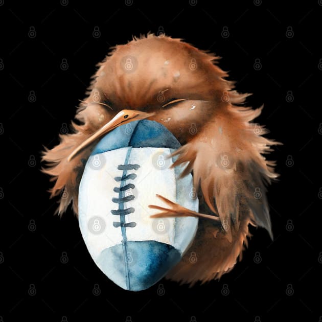 Lucky Rugby New Zealand Kiwi by Merlyn Morris