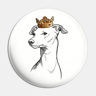 Italian Greyhound Dog King Queen Wearing Crown Pin