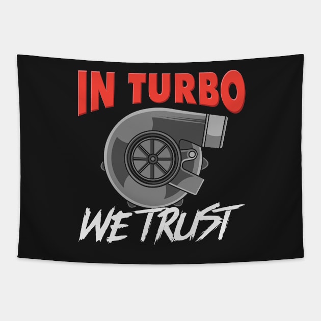 TURBO CAR BOOSTER: Turbo Trust Tapestry by woormle