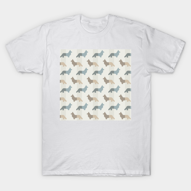Corgi Natural Pattern Big - Corgi - T-Shirt