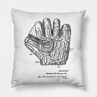 Baseball Glove Vintage Patent Hand Drawing Pillow