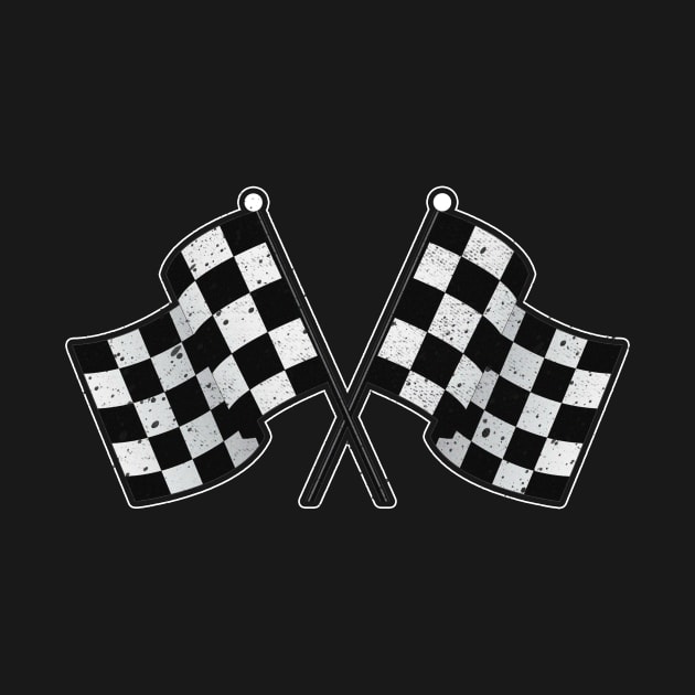 'Checkered Flag Car Racing' Cool Car Racing Gift by ourwackyhome