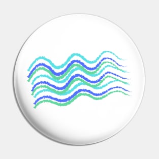 blue green water waves art Pin