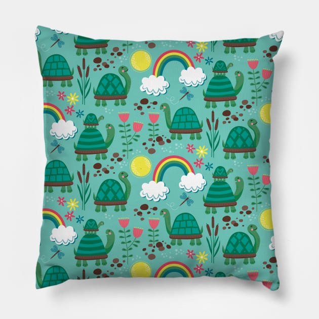 Turtley Awesome Pillow by Lisa Kubenez