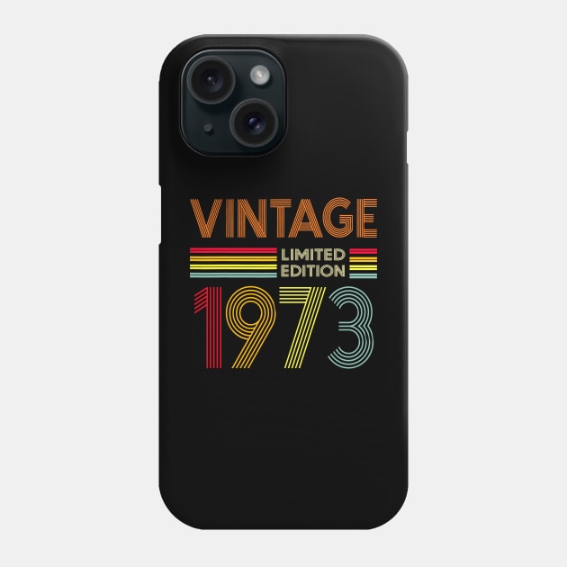 Vintage 1973 Limited Edition 50th Birthday Phone Case by Kontjo