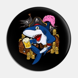 Pirate Costume Captain Hook Shark Funny Cruise Attire Pin