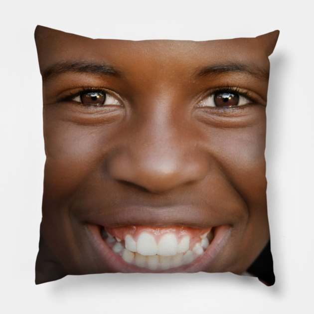 Perfect smile Pillow by micklyn