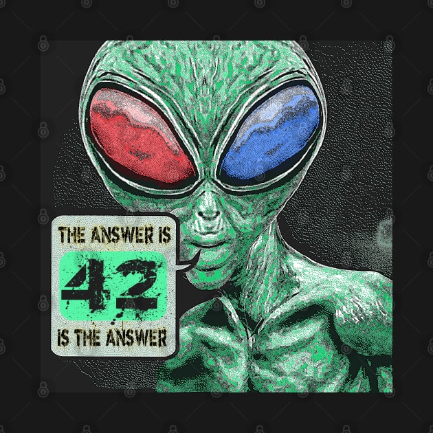 Alien Hitchhikers Humor 42 Joke by PlanetMonkey