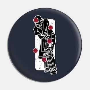 Cricket Bowler Target Practice Cricket Fan Pin