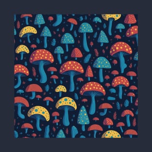 mushrooms pattern colorful T-Shirt