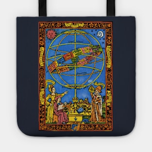 Claudius Ptolemy Astronomer and the Greek Goddess Astrologia with Armillary Sphere Tote