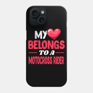 My heart belongs to a motocross rider Phone Case