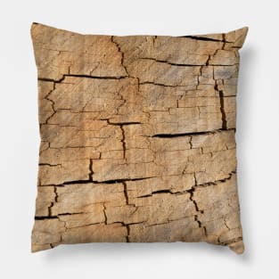 Naturally cracked wood Pillow