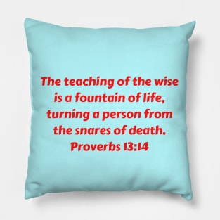 Bible Verse Proverbs 13:14 Pillow