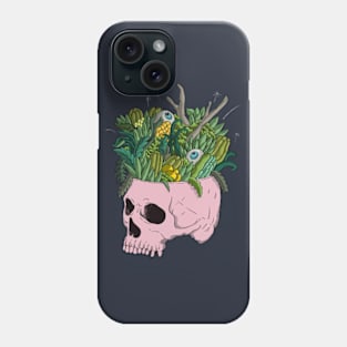 skull and plants Phone Case