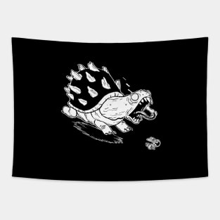 Insane Tortoise and Hare (Black Only) Tapestry