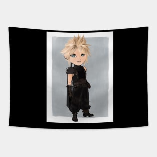 Chibi Cloud Strife Final Fantasy Tapestry