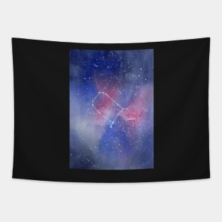 Gemini Star Constellation with Galaxy Background Tapestry