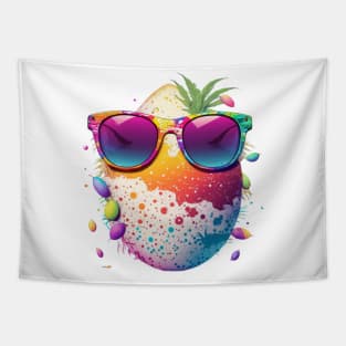 Easter Egg with Sun glasses Poster Tapestry