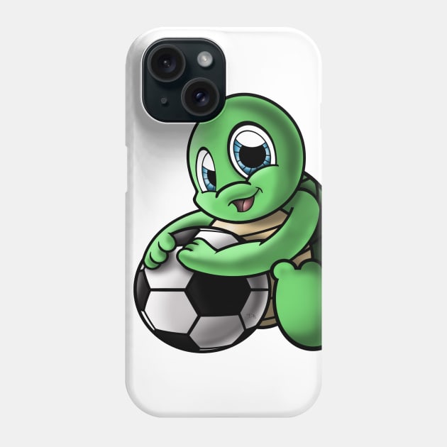 Turtle Soccer Phone Case by treasured-gift