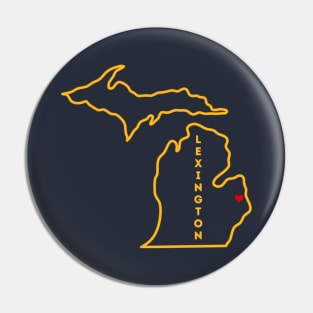 Lexington MI Love (Yellow) Pin