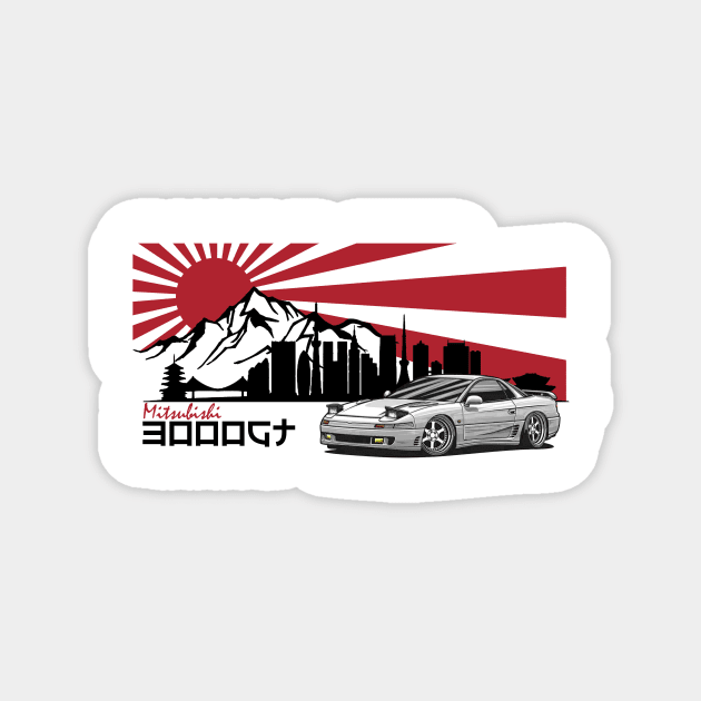 Mitsubishi 3000GT, JDM Car Magnet by T-JD