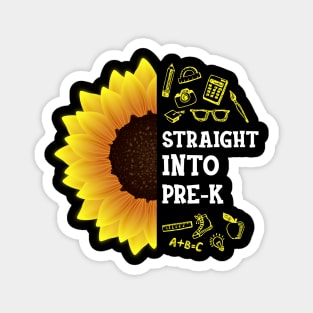 Straight into Pre-K Back To School Sunflower Magnet