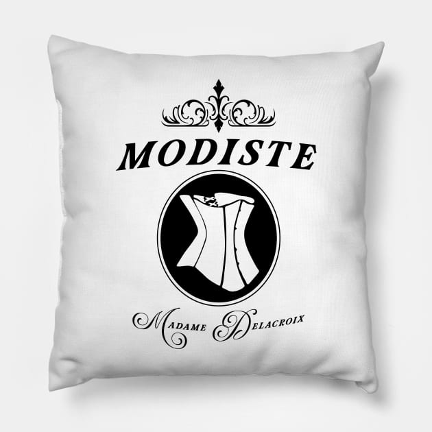 Modiste corset design, Madame Delacroix couturier to Bridgerton Society Pillow by YourGoods