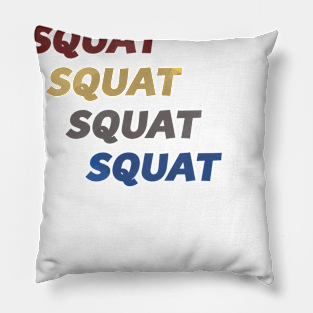 Cool Squat Exercise and Fitness T-Shirt Pillow