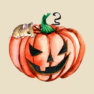 Halloween Pumpkin Mouse T-Shirt