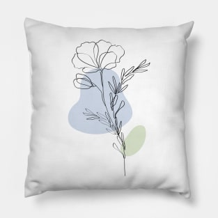 Blue Bloom Flower Pillow