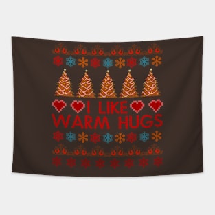 I Like Warm Hugs Pixel Design Tapestry