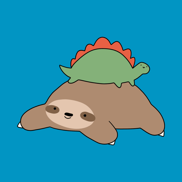 Sloth and Little Stegosaurus by saradaboru