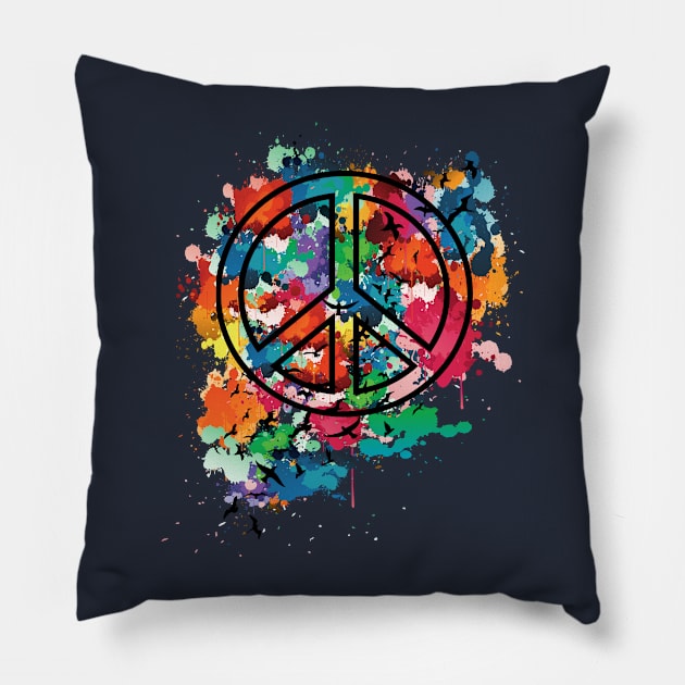 Peace & Freedom Pillow by CindyS