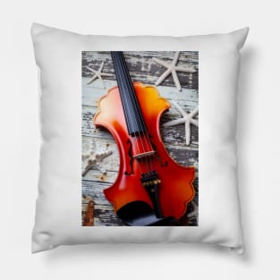 Baroque Violin And Starfish Pillow