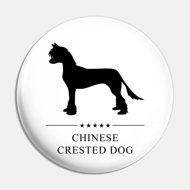 Chinese Crested Dog Black Silhouette Pin by millersye