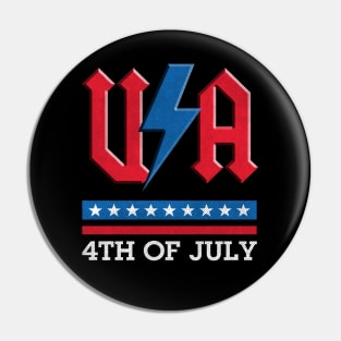 4th of july USA rock n roll thunder lightning style Pin