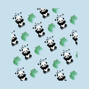 Pattern little panda T-Shirt