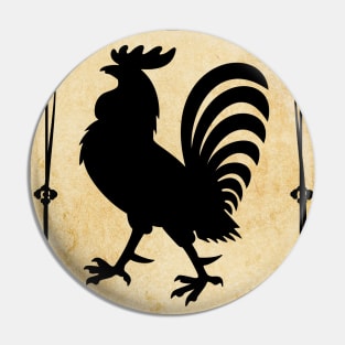 Ayam Bangkok, Black Retro Style Frame Pin