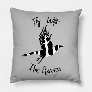 Fly With The Raven Pillow